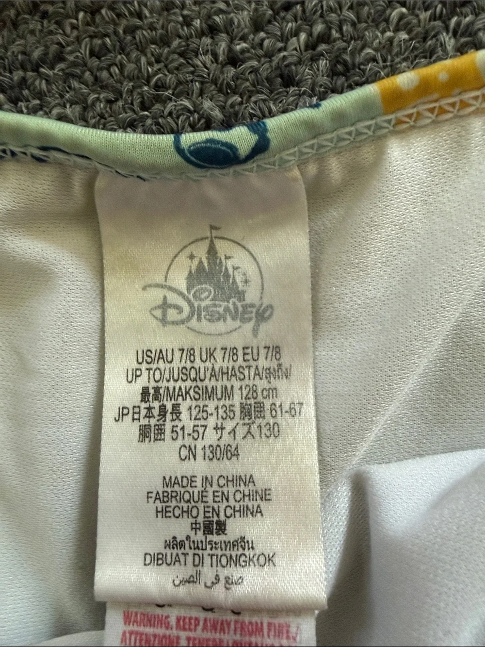 Disney Mint, Yellow & Navy Stitch Floral Two-Piece Swimsuit